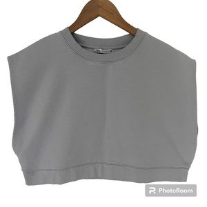 Zara Sleeveless Cropped Sweater Top